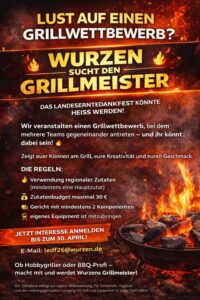 Grillwettbewerb „Wurzen sucht den Grillmeister“ zum Landeserntedankfest 2026